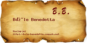 Bőle Benedetta névjegykártya